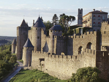 Ramparts on a medieval castle